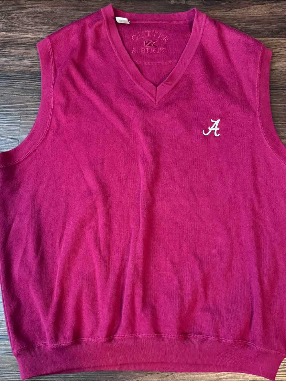 Cutter & Buck Alabama Crimson Tide Sweater Vest Red Men Size XL Golf Dadcore